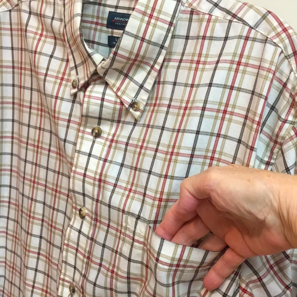 Men's Brushed Cotton Plaid Button-Down Shirt - Picture 1 of 7